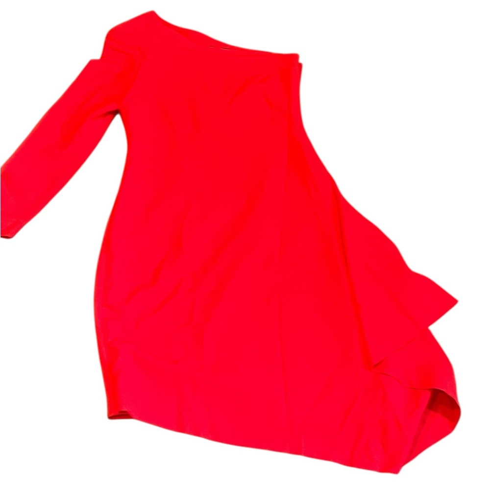 Caara, Chic One-Shoulder Red Dress, Size Medium
